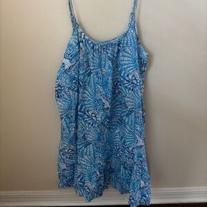 Lilly Pulitzer Jayden linen dress Amalfi blue medium